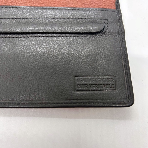 NEW soft leather billfold wallet, credit  cards, chequebook  holder, black brown - Picture 6 of 8